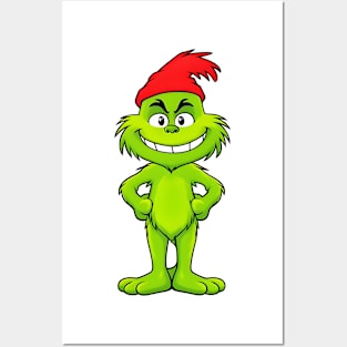 Grinch Cartoon Full of Christmas Cheer Posters and Art